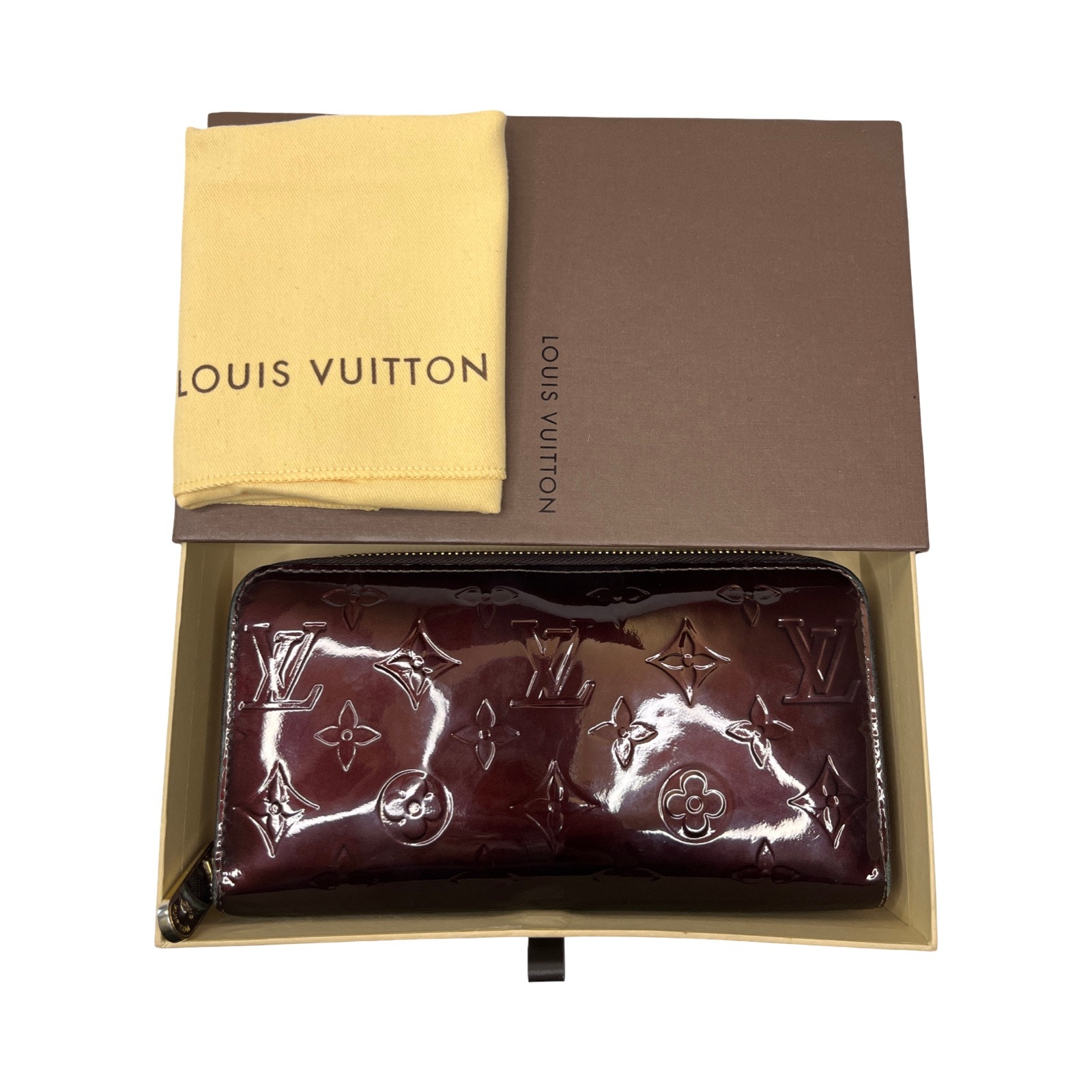 Louis Vuitton Zippy Wallet Amarante Vernis Monogram Patent Leather Spain
